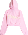 ZIP HOODIE CROPPED (ROSA)