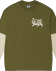 MANGA LONGA DUPLA (VERDE MILITAR E AREIA)