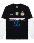 MANGA LONGA DUPLA SURVIVAL INTER  (PRETA/BRANCA)